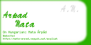 arpad mata business card